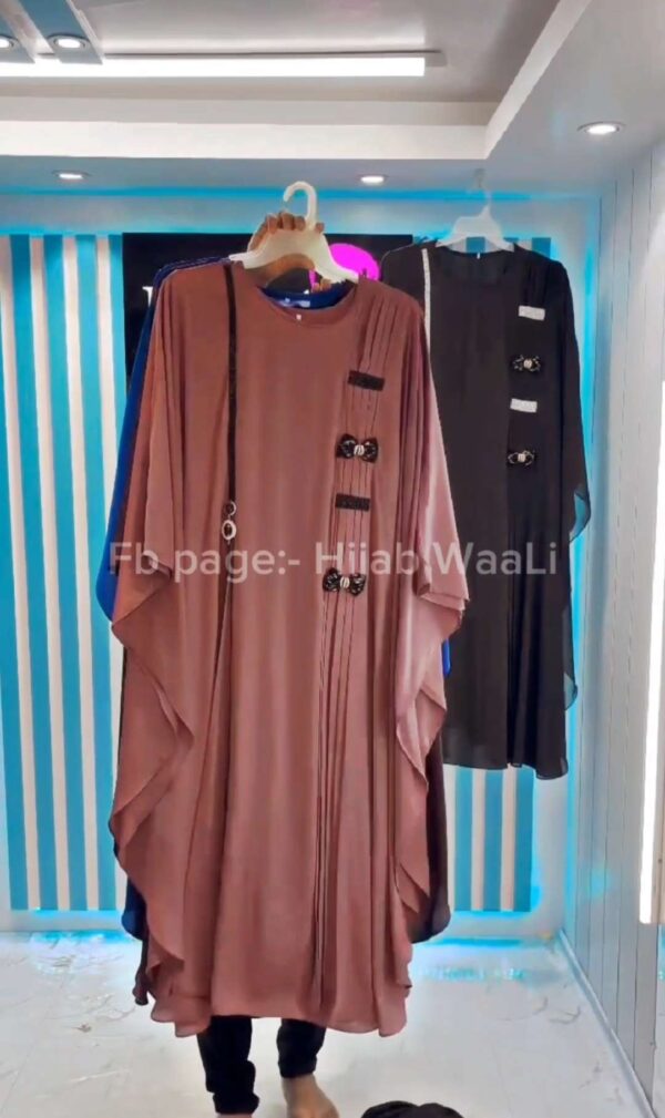 Arabian Style Party Abaya Premium Cherry Fabric - Image 3